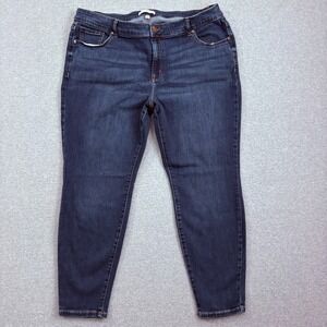 Lane Bryant Jeans Womens 22 Blue Skinny Mid Rise Signature FlexMagic Dark Denim